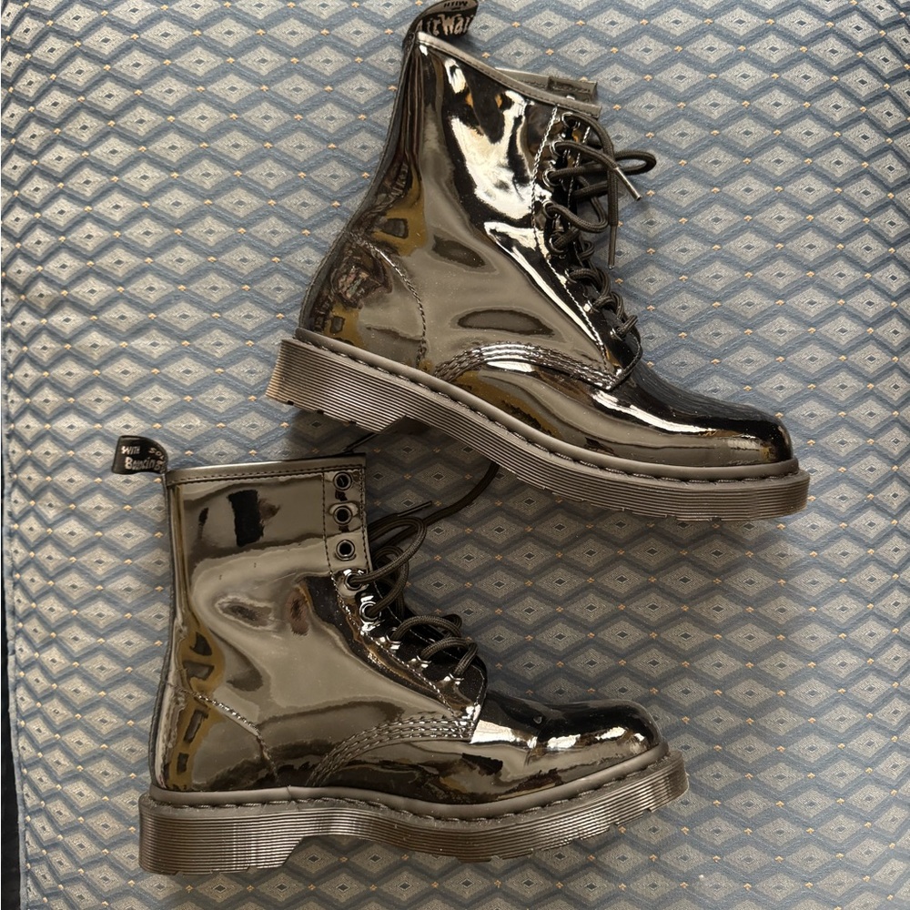 Dr. Martens Women's Black Patent Leather Boots
